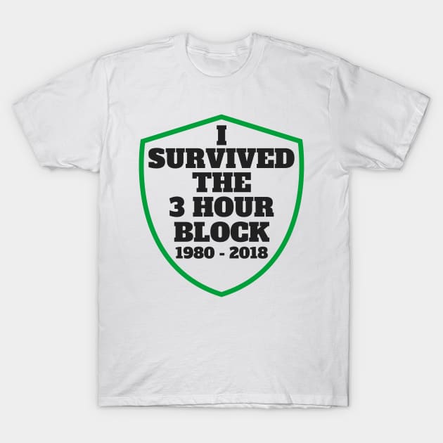 I Survived the 3 Hour Block 1980 - 2018 CTR LDS Mormon Funny T-Shirt by MalibuSun